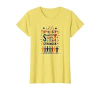 Diversity Makes Us Stronger: Inclusive Unity Celebration T-Shirt, Women, Lemon, S