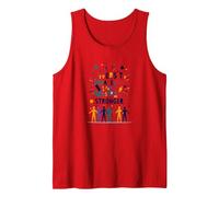 Diversity Makes Us Stronger: Inclusive Unity Celebration Tank Top, Men, Red, XXL