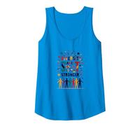 Diversity Makes Us Stronger: Inclusive Unity Celebration Tank Top, Women, Sapphire, XXL
