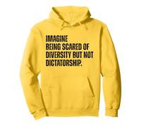 Diversity Over Dictatorship Bold Social Justice Statement Pullover Hoodie