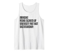 Diversity Over Dictatorship Bold Social Justice Statement Tank Top
