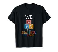 Diversity Unity ABC Chalkboard Blocks Design T-Shirt