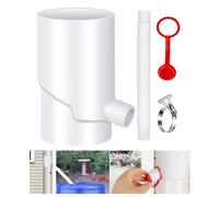 Diverter Rainwater,Rain Barrel Diverter Kit,Rainwater Collection System With Filter,Downpipe Rain Collector for 3.9in/10cm Round Downspout,Water Collection System Catch Rain Water for Outdoor (8cm)