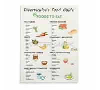 Diverticular disease diet food chart poster, Diverticular disease diet food metal tin sign wall decor poster for bedroom living room decor 6x8 in