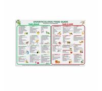 Diverticular Disease Diet Food Guide Poster, Digestion and Gut-Friendly Food List Metal Tin Sign Wall Art for Living Room Bedroom Decor 12x8 inches