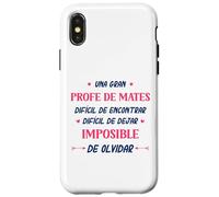 Divertido PROFE DE MATES mujer Una gran PROFE DE MATES Case for iPhone X/XS