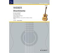 Divertimento WeV P.13 Carl Maria von Weber Book [Softcover] Guitar and Piano Sch