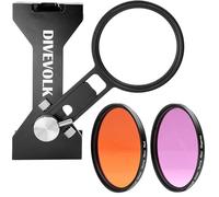 DIVEVOLK Expansion Clamp for Sea Touch 4 Underwater Housing Including Red Filter/Purple Filter Clamp + Conversion Ring