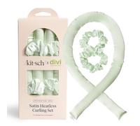 Divi x Kitsch Curler Set without Heat, Satin Curler Set Without Heat Overnight, Curling Iron for Sleeping, Curling Irons for Blowing Out Overnight