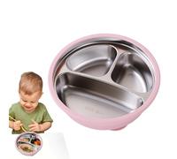Divided Baby Plate, Silicone Suction Plate, Non-Slip, Drop-Resistant Meal Tray for Home, Nursery, Outdoor, Kitchen