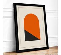 Divided Form Minimalist Framed Wall Art Print A2 Black | Ready to Hang, Premium Gi Paper, Fade-Resistant Inks, Securely Packaged, UK Made