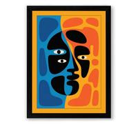 Divided Gaze Modern Framed Wall Art Print A2 (59.4×42cm) Black, Wall Decor for Living Room, Bedroom, Office & Home, Ready to Hang, Art Gift