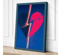 Divided Heart Canvas Wall Art Print 18x12 Inch