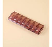 Divided into 7 Compartment Pill Boxes, Medicine Storage and Portable (Satin Red)