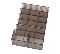 Divided Makeup with 7 Compartments - Clear Plastic for Cosmetics, Lipsticks, Eyeshadow, and Versatile Storage Solutions for Vanity and Countertops