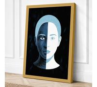 Divided Mind Canvas Wall Art Print 24x16 Inch