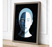 Divided Mind Canvas Wall Art Print 24x16 Inch