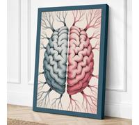 Divided Mind Canvas Wall Art Print 24x16 Inch | Ready to Hang, Gallery Wrapped, Fade-Resistant Inks, Securely Packaged, UK Made