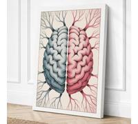 Divided Mind Canvas Wall Art Print 30x20 Inch | Ready to Hang, Gallery Wrapped, Fade-Resistant Inks, Securely Packaged, UK Made