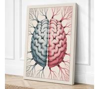 Divided Mind Canvas Wall Art Print 30x20 Inch | Ready to Hang, Gallery Wrapped, Fade-Resistant Inks, Securely Packaged, UK Made