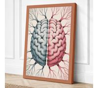 Divided Mind Canvas Wall Art Print 30x20 Inch | Ready to Hang, Gallery Wrapped, Fade-Resistant Inks, Securely Packaged, UK Made