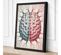 Divided Mind Modern Canvas Wall Art Print 24x16 Inch (61 x 41 cm)