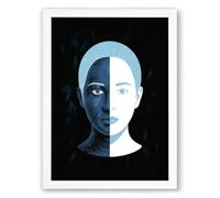 Divided Mind Modern Framed Wall Art Print A2 (59.4×42cm) White, Wall Decor for Living Room, Bedroom, Office & Home, Ready to Hang, Art Gift