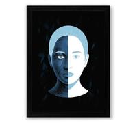 Divided Mind Modern Framed Wall Art Print A4 (29.7×21cm) Black, Wall Decor for Living Room, Bedroom, Office & Home, Ready to Hang, Art Gift