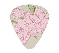 Divided Peach Blossoms guitar pick set, 3 different thicknesses, 12 pieces for a variety of instruments