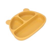 Divided Plate Set for Toddlers, 3 Compartment Baby Plate Spoon Fork Suction Cup to Avoid Falling Down for Eating (Dinner Plate Spoon Fork)