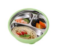 Divided Plate with Suction Cup - With Silicone Suction Cup,Fall Proof Food Bowl Snack Plate Suitable For Kitchen Home Outdoors Picnic Running