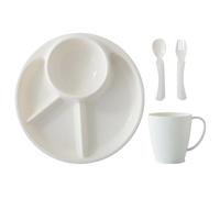 Divided Plates - Divided Reusable Lunch Tray, Weight Loss Serving Plate Set, Breakfast Plate Set with 3 Compartments | Tableware Set for Office, Cafeteria, Parties, Catering, Food