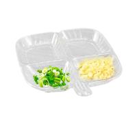 Divided Plates - Split Dinner Plates Without Grace | Split Dinner Plate Set, Divided Food Serving Plates, Multi-Compartment Meal Plates, Square Fruit for P