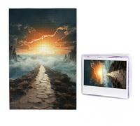 Divided Sea Pathway Puzzles 500 Pieces Personalized Jigsaw Puzzles Photos Puzzle for Adults Challenging Picture Puzzle with Storage Bag Jigsaw for Men Women Home Decor (19.7" x 29.5")