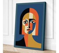 Divided Self Art Deco Canvas Wall Art Print 24x16 Inch