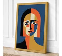 Divided Self Art Deco Canvas Wall Art Print 30x20 Inch (76 x 51 cm)