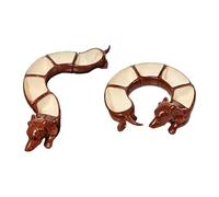Divided Serving Platter - Dachshund Design 5 Section Storage Dish - Compartment Tray Set | for Home Kitchen Cooking Eating Dinner Tabletop Restaurant Food Nuts