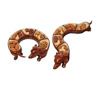 Divided Serving Tray | Fun Dachshund Shape with 5 Compartments, Serving Tray Set with Divisions - For Home Kitchen Table Restaurant Snacks and Dried Fruits