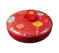 ＡＷＨＡＯ Divided Serving Tray with Compartment Snack Tray Serving Container Resin Material with Lid Suitable for Party Gathering Home Decoration Coff, A