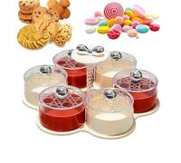Divided Serving Tray with Lid, Rotating Divided Food Display - Vegetable Tray with Lid - for Children, Adults, Travel, Picnic, Catering, Events, and Buffets