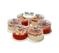Divided Serving Tray with Lid, Rotating Tray for Snacks and Nuts, Vegetable Tray with Lid - for Children, Adults, Travel, Picnic, Catering, Events, and Buffets
