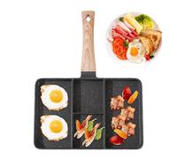 Divided Skillet Pan - Duaal Compartment Nonstick Frying Pan, Sectioned Cookware for Breakfast Sausage Bacon Eggs Veggies | Compact Cooking Solution for Rv Griddle Kitchen Travel Camping