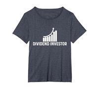 Dividend Investor T-Shirt, Women's Plus, Heather Blue, 3X