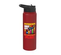 Dividends are My Retirement Plan Stock Market Dividend Stainless Steel Insulated Water Bottle