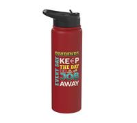 Dividends Every Day Keep The Day Job Away Dividend Investor Stainless Steel Insulated Water Bottle