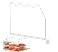 Divider For Shelves In The Closet | Thick Separator With Clamp Mount - Cabinet Organization Acrylic Separator - For Clothing, Bedding, Blankets, Shoes, Bedroom, Kitchen Cabinets, Bathroom And Wardrobe