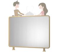 Divider Panels Commercial Low Fence Partition Screens for Dining Areas Workspace Wall Divider (Gold 80x120cm/31.5x47.2in)