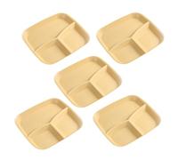 Divider Plates, 3 Compartment Serving Dish, Set of 5 Section Plates | For Home Cooking, Fruit, Vegetables Consumption,