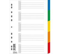 Dividers DONAU PP A4 225x297mm 5+1 Sheets Assorted Colours/Document Archiving/Type-A4 / Kind-with a Description Card/Index-Does Not Have/Material-PP/Colour-Assorted Colours/Format-A4