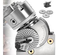 Dividing Head for Milling Machine, Precision 4in 5in 6in Chuck, Vertical Horizontal Indexing Rotary Table with Tailstock, Perfect for Metalworking and Machining